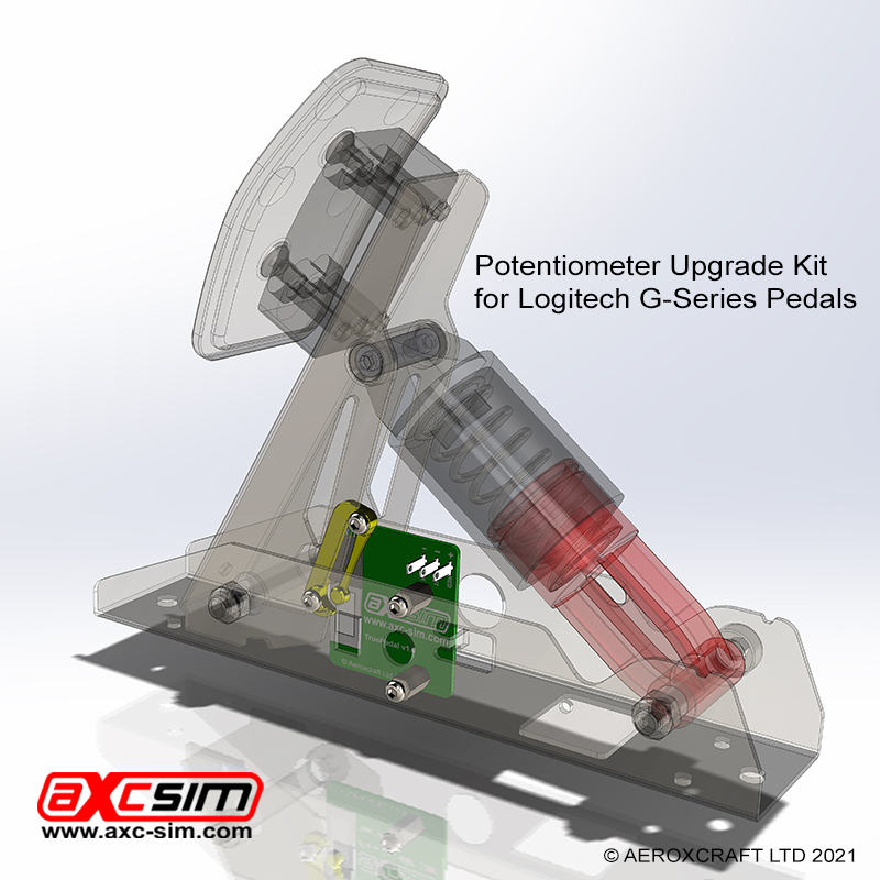 Potentiometer Upgrade Kit for Logitech G Series Pedals (v1.1) - G25/G27/G29/G920/G923  - AXC Sim - Sim Racing Products