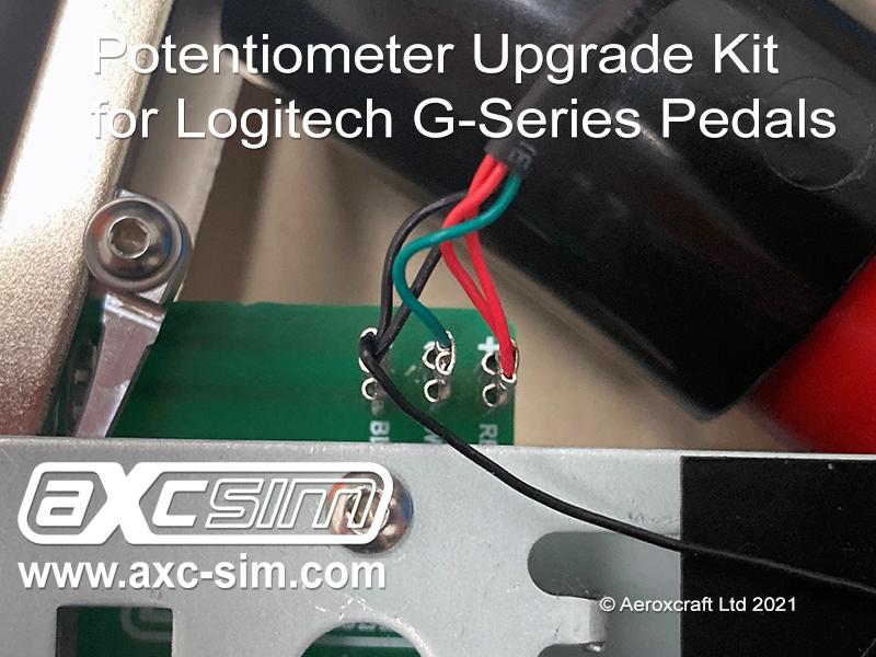 Potentiometer Upgrade Kit for Logitech G Series Pedals (v1.1) - G25/G27/G29/G920/G923  - AXC Sim - Sim Racing Products